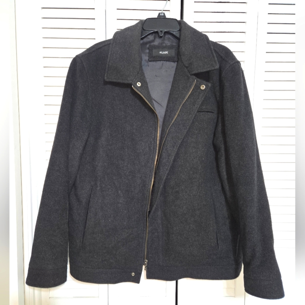 Alfani Men's M Black Wool Blend Coat